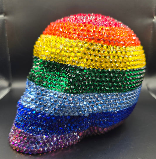 Celina Miller Art - Bling Large Rainbow Skull